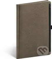Notes Hardy - hnědý (linkovaný s kapsou na zip)