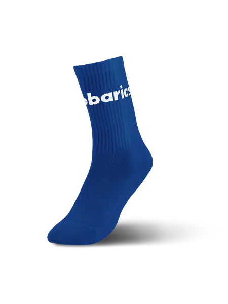 Barebarics - Barefoot Socks - Crew - Cobalt Blue - Big logo