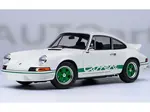 Porsche 911 Carrera 2.7 RS Grand Prix White with Green Stripes and Wheels 1/18 Model Car by Autoart
