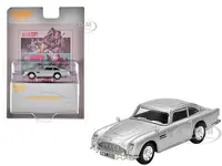 Aston Martin DB5 RHD (Right Hand Drive) Birch Silver Metallic 007 James Bond "Thunderball" (1965) Movie Limited Edition 1/64 Diecast Model Car by Min