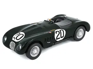 Jaguar XK 120 C 20 Peter Walker - Peter Whitehead "Jaguar Cars Ltd" Winner "24 Hours of Le Mans" (1951) with Acrylic Display Case 1/18 Model Car by S