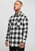 Long oversized checkered shirt black/white