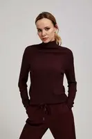 Marisse Thin Turtleneck Sweater, Chestnut