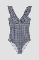 Dámske jednodielne plavky s volánmi