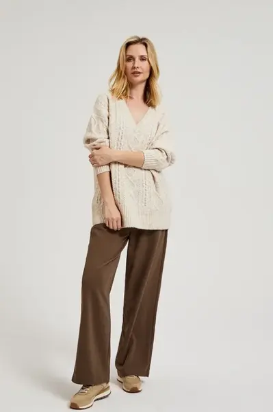 Marisse Women's Sweater Z-Sw-4536 L.Beige Mel