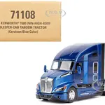 Kenworth T680 Truck Tractor Deep Cerulean Blue Metallic "Transport Series" 1/50 Diecast Model by Diecast Masters