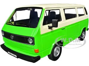 Volkswagen Type 2 (T3) Van Green and Beige "Timeless Legends" Series 1/24 Diecast Model Car by Motormax