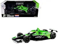 Dallara IndyCar 21 Rinus VeeKay "Risk On International" Ed Carpenter Racing "NTT IndyCar Series" (2024) 1/18 Diecast Model Car by Greenlight