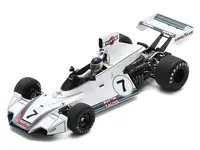 Brabham BT44B 7 Carlos Reutemann "Martini Racing" Winner Formula One F1 "German GP" (1975) with Acrylic Display Case with Acrylic Display Case 1/18 M