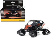 Can-Am Maverick X3 X RS Turbo RR Winter Version Chalk Gray and Magma Red with Driver Figure 1/32 Diecast Model by BRP Models