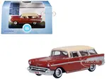 1957 Chevrolet Nomad Adobe Beige with Sierra Gold Top 1/87 (HO) Scale Diecast Model Car by Oxford Diecast