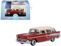 1957 Chevrolet Nomad Adobe Beige with Sierra Gold Top 1/87 (HO) Scale Diecast Model Car by Oxford Diecast