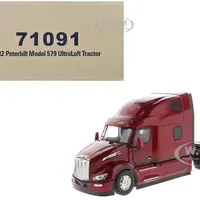 Peterbilt 579 Ultraloft Tractor Truck Red Metallic "Transport Series" 1/32 Diecast Model by Diecast Masters