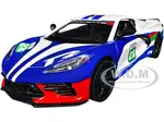 2020 Chevrolet Corvette 28 White with Blue Graphics "GT Racing" Series 1/24 Diecast Model Car by Motormax