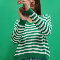 DÁMSKÝ SVETR L-SW-4004 OFF WHITE_GREEN
