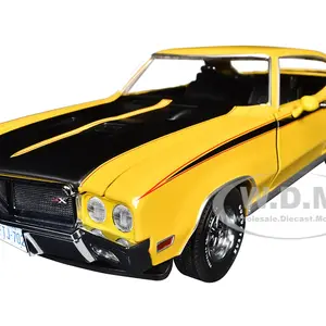 1970 Buick GSX Yellow with Black Stripes "American Collectibles" Series  1/18 Diecast Model Car by Sun Star