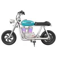 HYPER GOGO Pioneer 12 Plus with App Electric Motorcycle for Kids 24V 5.2Ah 160W with 12'x3' Tires 12KM Top Range - Blue