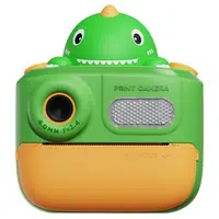 WOWKIDS K64 Kids Instant Print Camera 48MP Front & Rear Dual Cameras - Green Dinosaur
