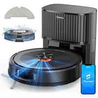 Teendow D10S MAX 2-in-1 Robot Vacuum Cleaner and Mop with Auto-empty Station 4500Pa Powerful Suction Smart Mapping