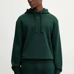 Bavlněná mikina HUGO Dapo pánská, černá barva, s kapucí, hladká, 50486478