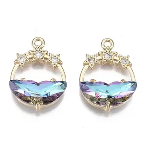 Faceted Transparent Glass Pendants