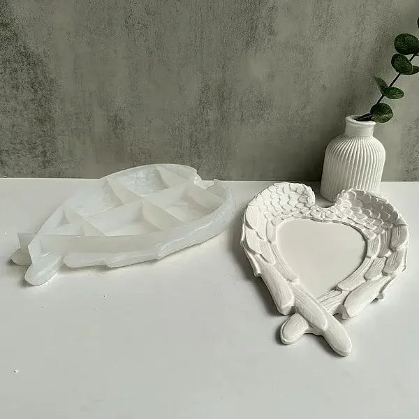 Silicone Heart Wing Storage Tray Molds
