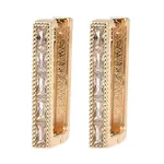 Brass with Cubic Zirconia Hoop Earrings