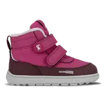 Dětské zimní barefoot boty Be Lenka Zippu Preschool - Berry & Grey