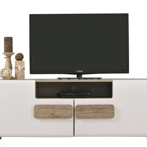 Tv stolík 120 carter - biela/dub šedý