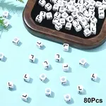 Acrylic Horizontal Hole Letter Beads