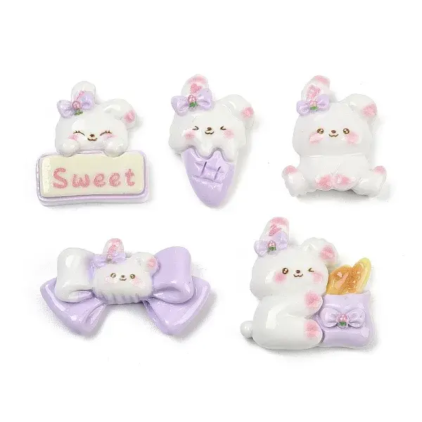Rabbit Theme Resin Cabochons