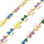 Brass Enamel Butterfly Link Chains