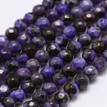 Faceted Natural Fire Crackle Agate Beads Strands