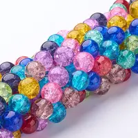 Crackle Glass Beads Strands