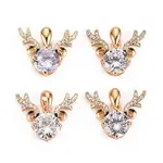 Brass Micro Cubic Zirconia Pendants