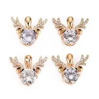 Brass Micro Cubic Zirconia Pendants