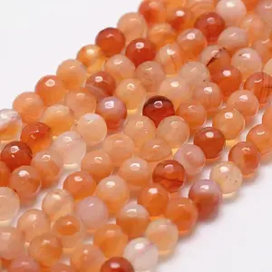 Natural Red Agate Beads Strands
