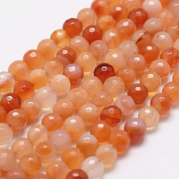 Natural Red Agate Beads Strands