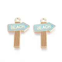 Beach Theme Alloy Enamel Pendants