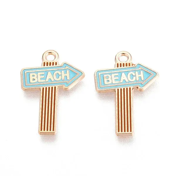Beach Theme Alloy Enamel Pendants