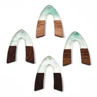 Transparent Resin & Walnut Wood Pendants