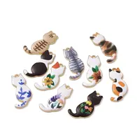 Rack Plating Alloy Enamel Pendants