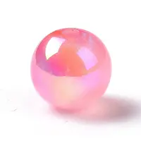 UV Plating Rainbow Iridescent Acrylic Beads