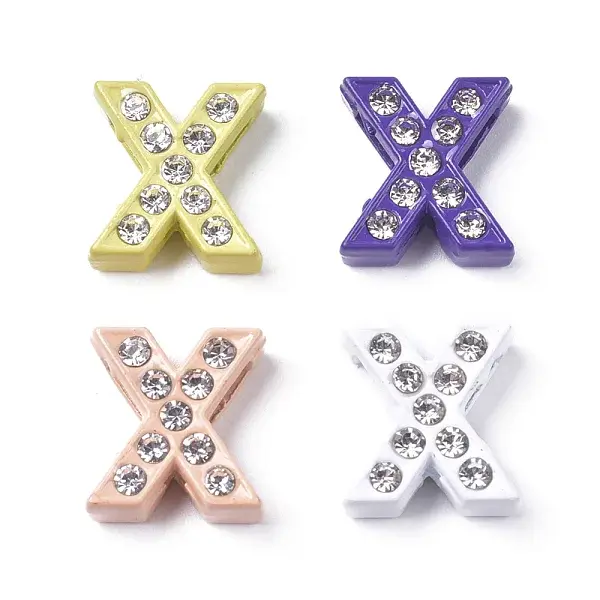 Alloy Rhinestone Slide Charms