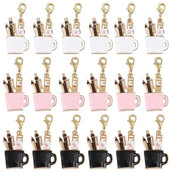 Alloy Enamel Pen Holder Pendant Decorations