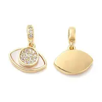 Brass Cubic Zirconia with Shell Pendants