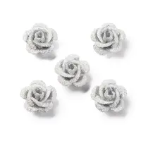 3D Rose Flower Baking Paint Aluminum Beads