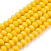 Opaque Solid Color Glass Beads Strands