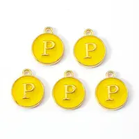 Golden Plated Alloy Enamel Charms