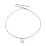 Alloy Enamel Heart Charm Necklace